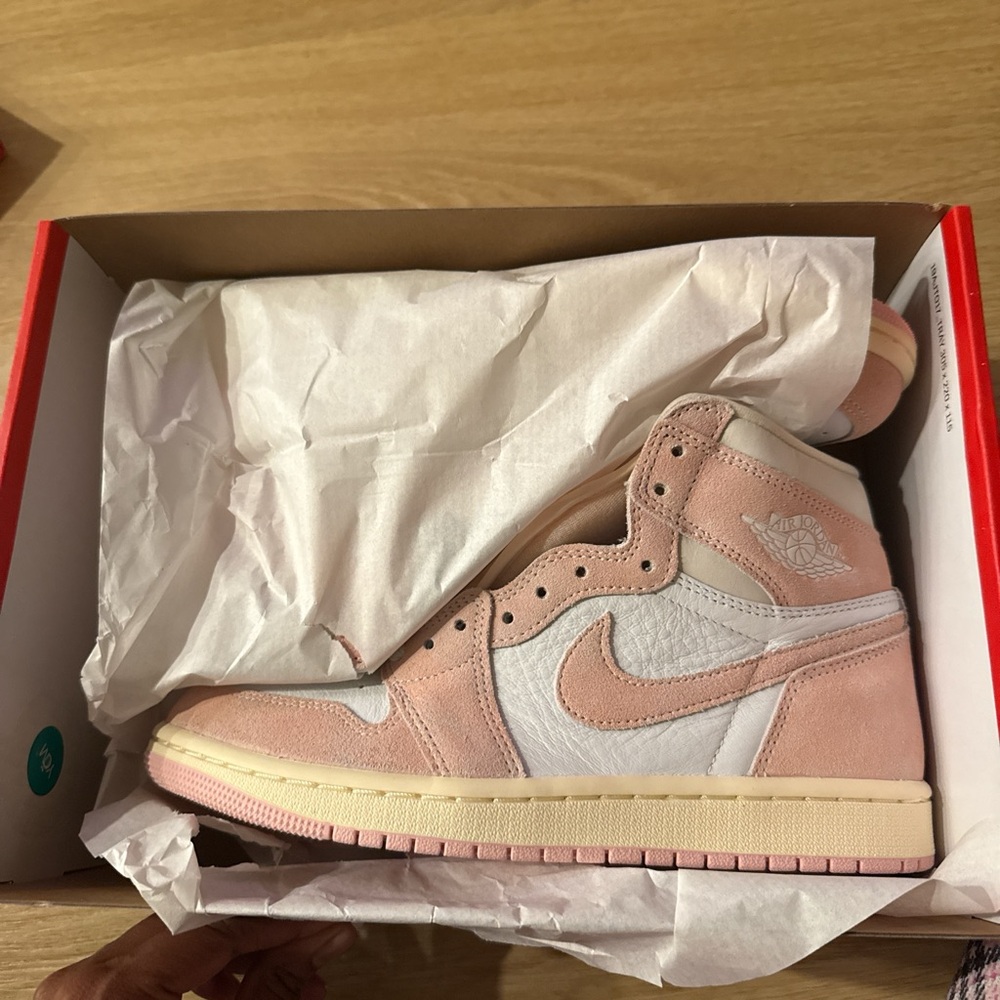 Pink and White Women’s Jordan 1s